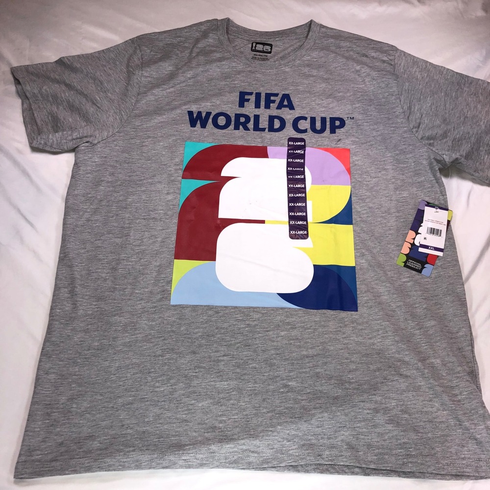 FIFA‎ World Cup 2026 Host Cities T-Shirt Mens XXL Gray Canada Mexico USA NWT